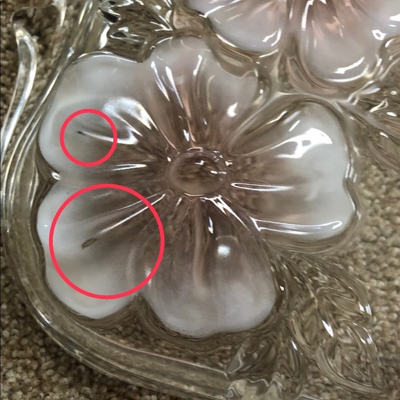 Studio Nova Frosted White Pink Flowered Serving Tray - Picture 12 of 12